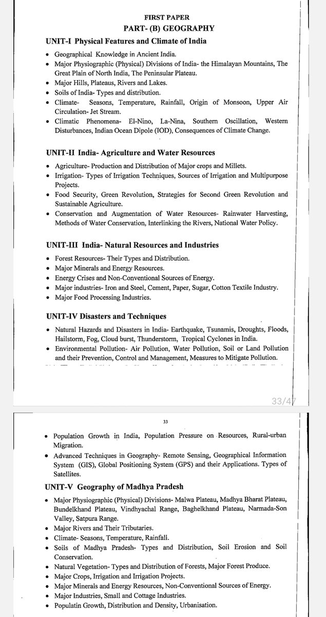 MPPSCSSE's tweet image. #MPPSC MPPSCMains2024
Paper-1 
🔆History - Part-A
🔆Geography -Part-B