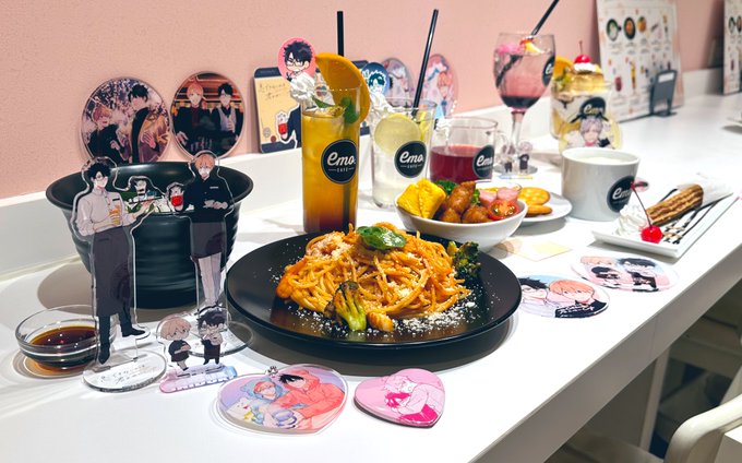 原宿で開催中の息できとemocafeさんのコラボカフェ、本日最終日です!!! 行かれる方はお楽しみください〜 よろしくお願いします!!!!!