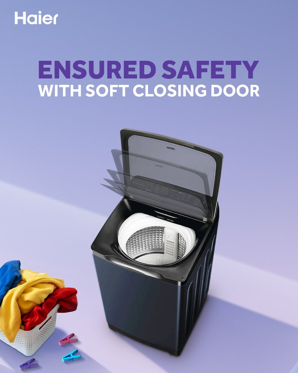 IndiaHaier's tweet photo. Haier 306 Washing Machine Series is designed with soft closing operations for added safety.
To know more : https://t.co/Zq3W1dX9AT
#Haier #Inspiredliving #WashingMachine #TopLoad https://t.co/9pHuvleb67