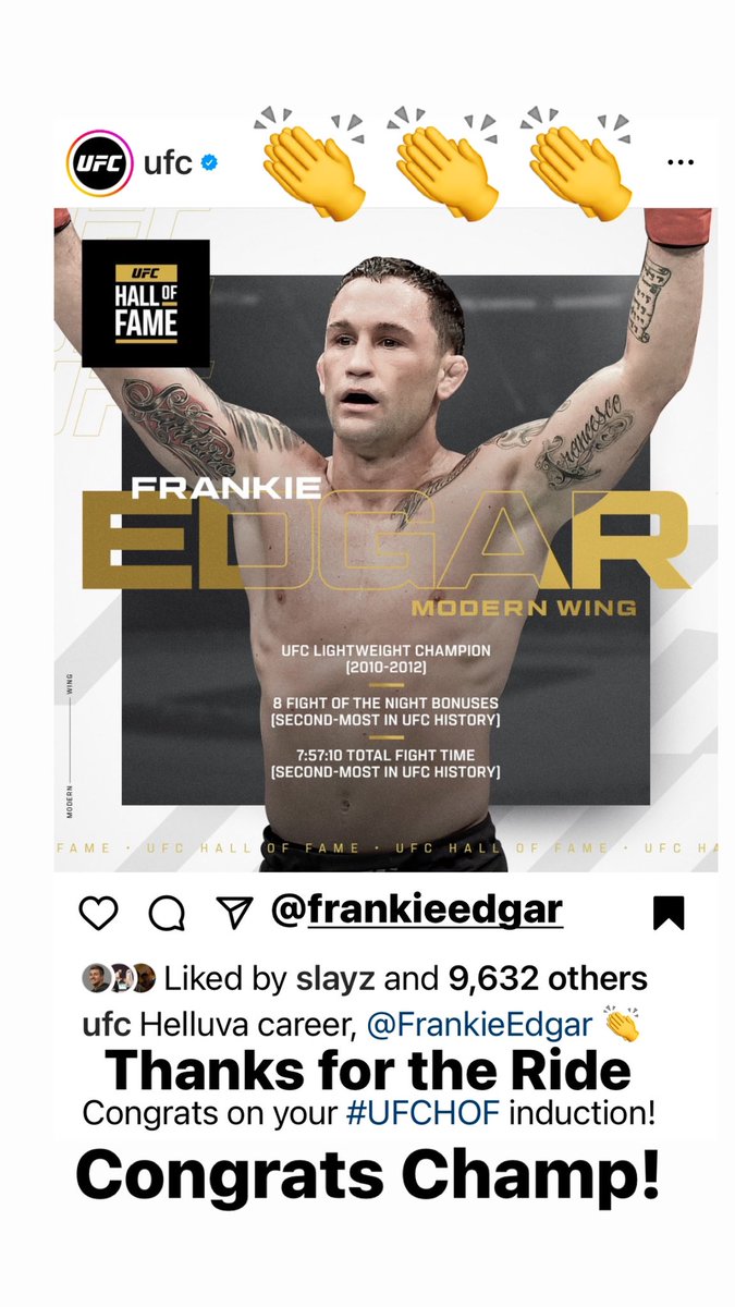Hall of Fame <a href="/FrankieEdgar/">Frankie Edgar</a>