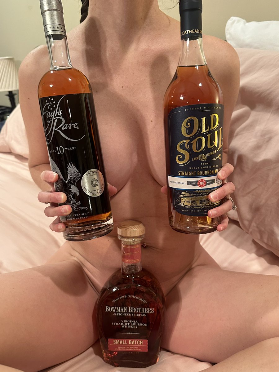 knotsandboots's tweet photo. Just wondering if anyone needed a closeup of the #bourbons we scored this morning? 😅 #EagleRare #Naked #Milf #OldSoul #BowmanBrothers #Drinkwithus #JoinUs #Braids #Petite #realcouple #Uncut #AllocationDay #Delish #32D #Explicitcontent 😈 https://t.co/Amk7VgEkWO