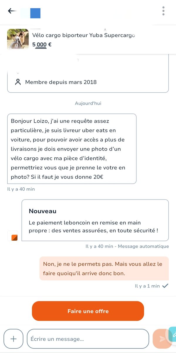 JulianMathevet's tweet photo. Bonjour @UberFR @Uber, je comprends l'idée du velo cargo et d'avoir en contrepartie en plus de livraison, mais comment pouvez-vous vous assurer qu'il n'y a pas de fraude ? D'ailleurs, on ne peut pas aller à plus de 25km/h en cargo, lui en voiture il se fera griller par l'appli ? https://t.co/9dr715K4IP