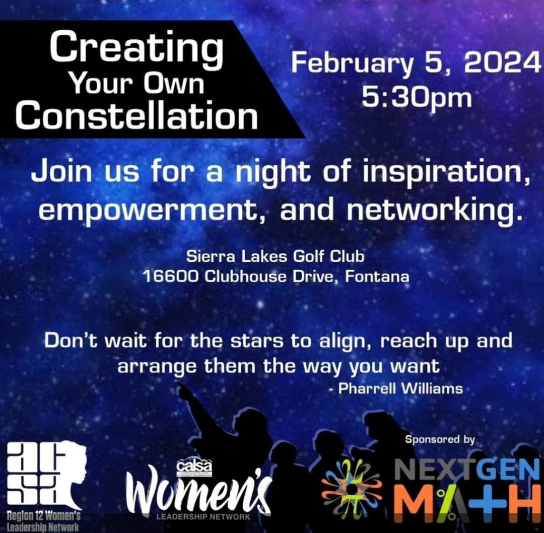 Ladies! Join the ACSA & CALSA Constellation event Feb 5th, 5:30pm. Meet inspiring women, network & uplift each other. Add to calendar & register: bit.ly/WLNConstellati…. Can't wait to connect!