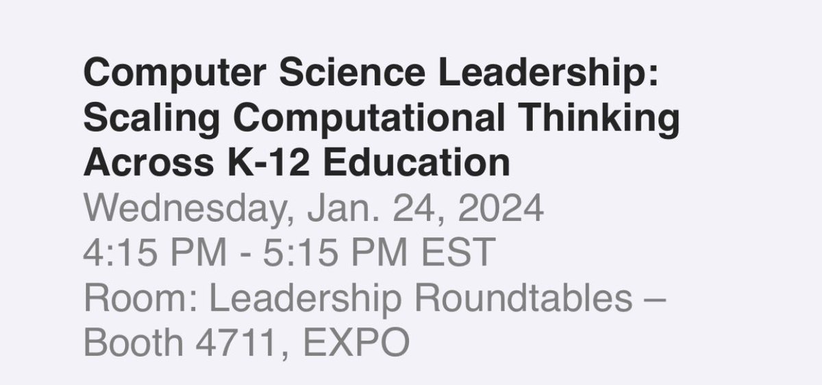 Let’s discuss how you create the next generation of computer scientists at #FETC - from partnering with industry to building teacher communities of practice. Learn how we did it all just south of Silicon Valley - we want to hear how you are doing this great work as well!