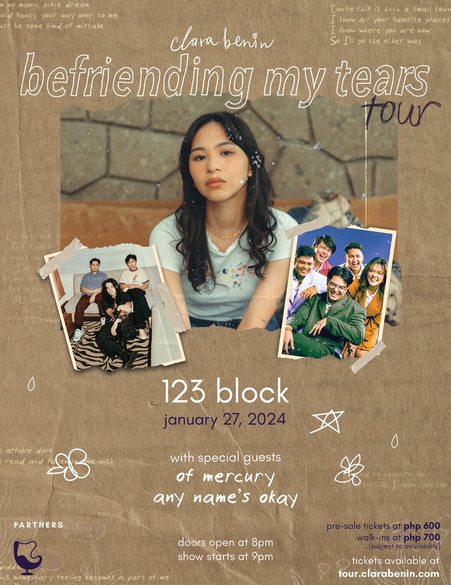 See you on Jan 27 at 123 Block for <a href="/clarabeninmusic/">cb</a>’s tour! playing with <a href="/AnyNamesOkay/">Any Name's Okay 💢</a> too 😮‍💨