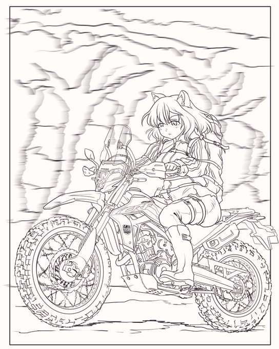 線画大体出来た ぼちぼち出かけます