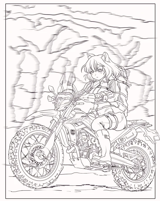 線画大体出来た ぼちぼち出かけます