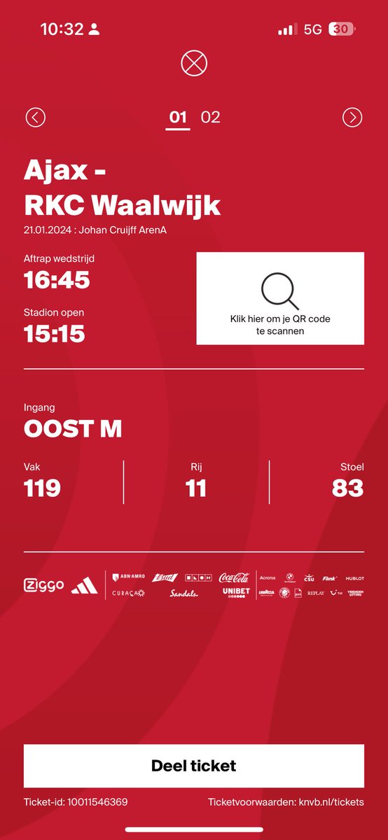 lifeforajax's tweet photo. 2x 50 euro tickets, #ajarkc https://t.co/XJxDuo9KOS