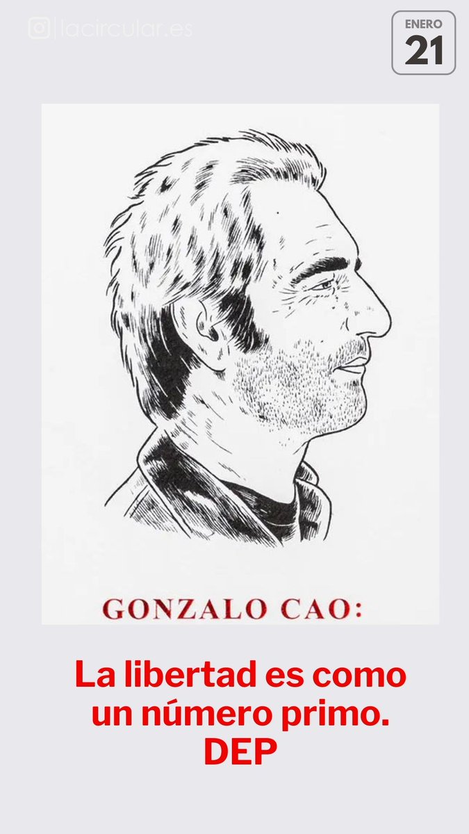 monterojosean's tweet photo. La libertad es como un número primo. Salvaje, incontrolable y terriblemente intenso. Único. 
Gracias Gonzalo Cao por hacer de la vida algo digno de ser vivido. #DEP https://t.co/ThE9JtRtd8