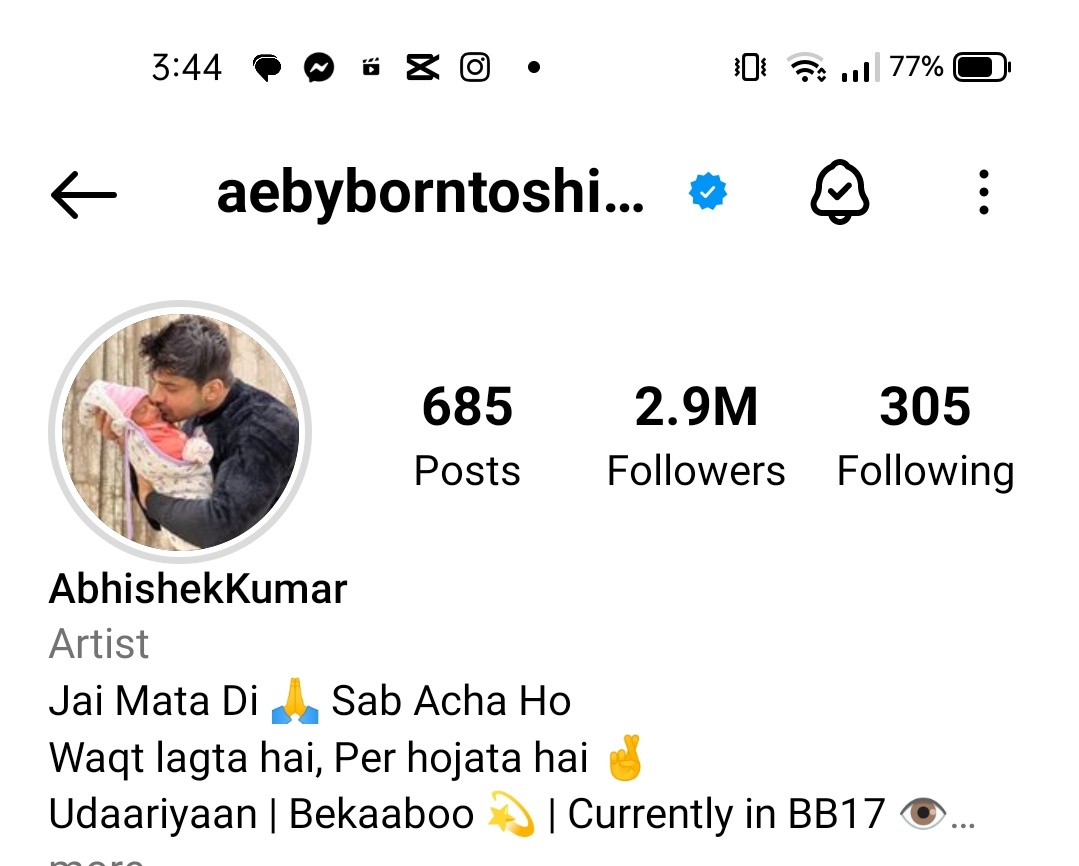 685k to 2.9 million  this is not a joke.  From nowhere to now here.#Abhisekkumar

TROPHY BELONGS TO ABHISHEK
