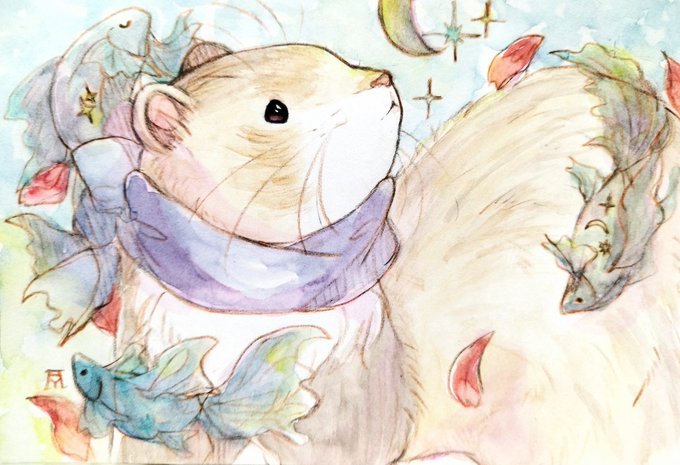 「clothed animal scarf」 illustration images(Latest)