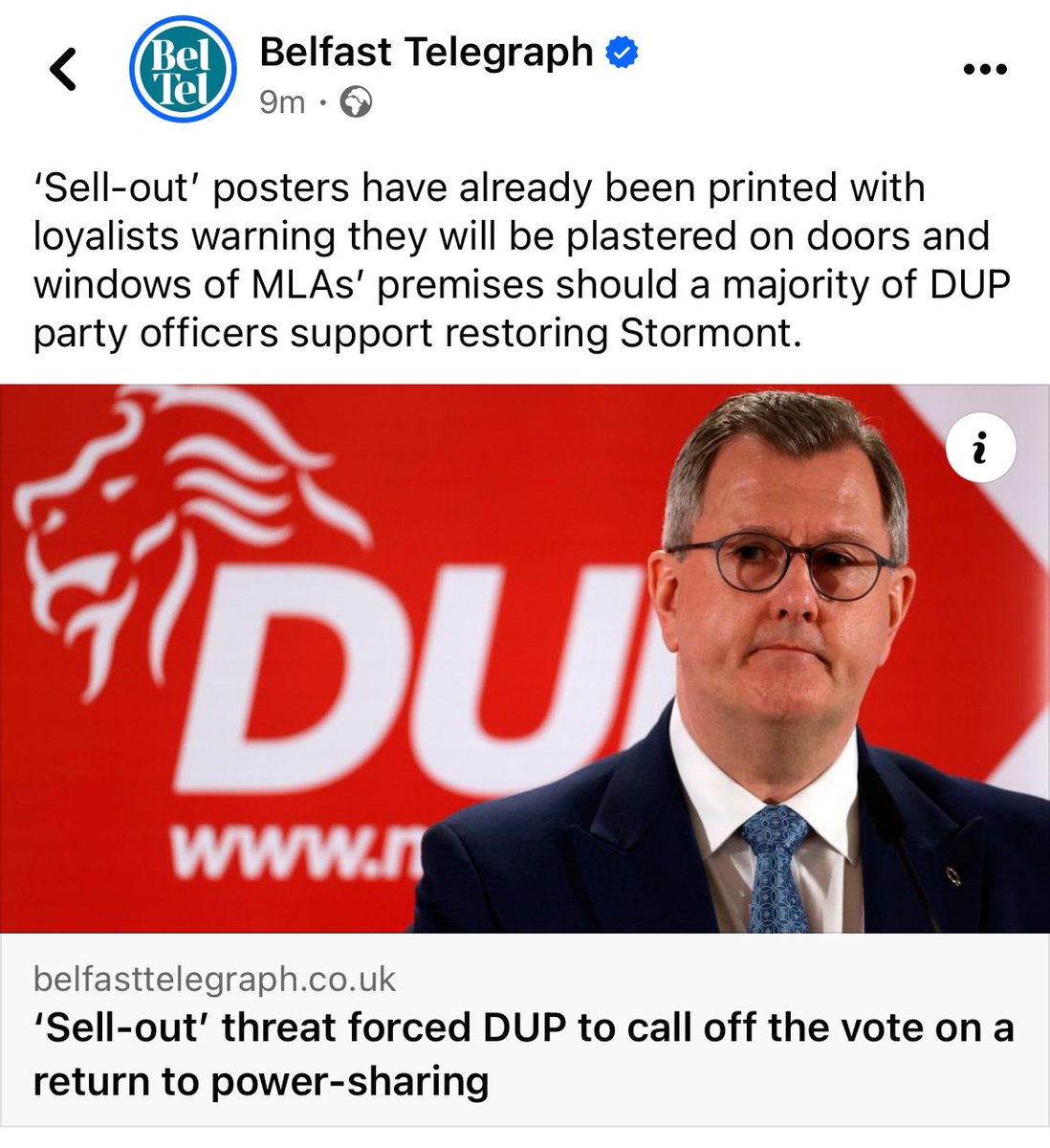 Unionism is ripping itself apart drug dealers and terrorists are calling the shots. Any man with a bit of sense can see this carry on won’t end well. Unionism is dying a slow death.