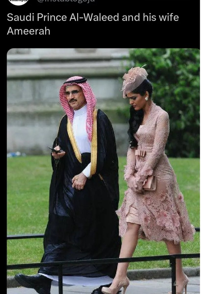 olasuls's tweet image. Prince of Saudi with his wife outside without Hijab..If it's Nigeria here they would have call for her head...