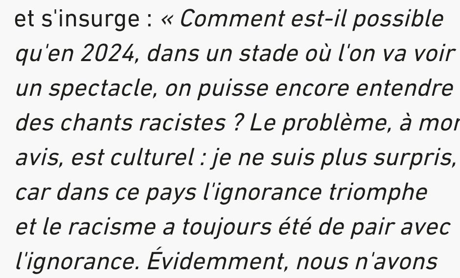 svtibo's tweet image. Ces mots sont ceux d'un immense entraîneur italien, M. Sacchi.

Que ces mots écrits de l'autre côté des Alpes résonnent tristement ici🇨🇵 ! 😔
#Maignan #StopED #NoRacism