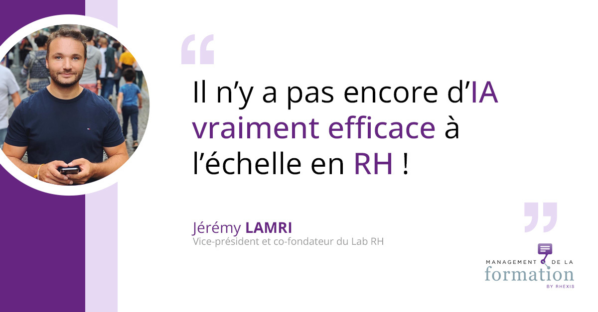 À travers cet article, une interview 🎙 de <a href="/JeremyLamri/">Jeremy</a>, co-fondateur du <a href="/LeLabRH/">Le Lab RH</a> : entre l'#IA et les innovations #RH, il enchaîne les projets !  
 L'un de ses derniers chantiers, l'officialisation d'un terme français 🥖 pour les #SoftSkills 🔗 managementdelaformation.fr/interviews/202…