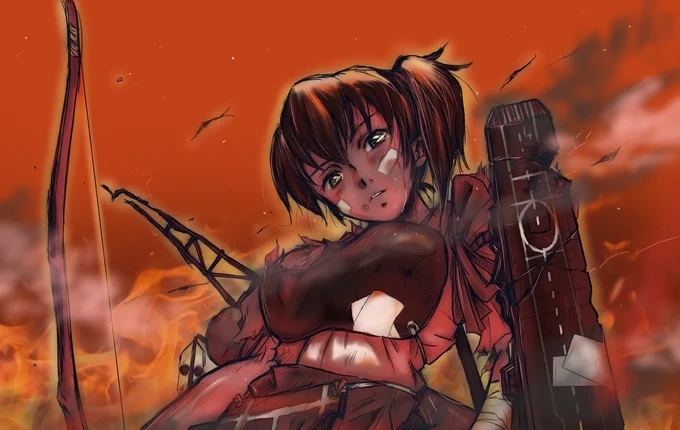 #同じ人が描いた温度差が凄い絵を貼る  「加賀さん」がトレンドに入っていたので加賀さんしばり