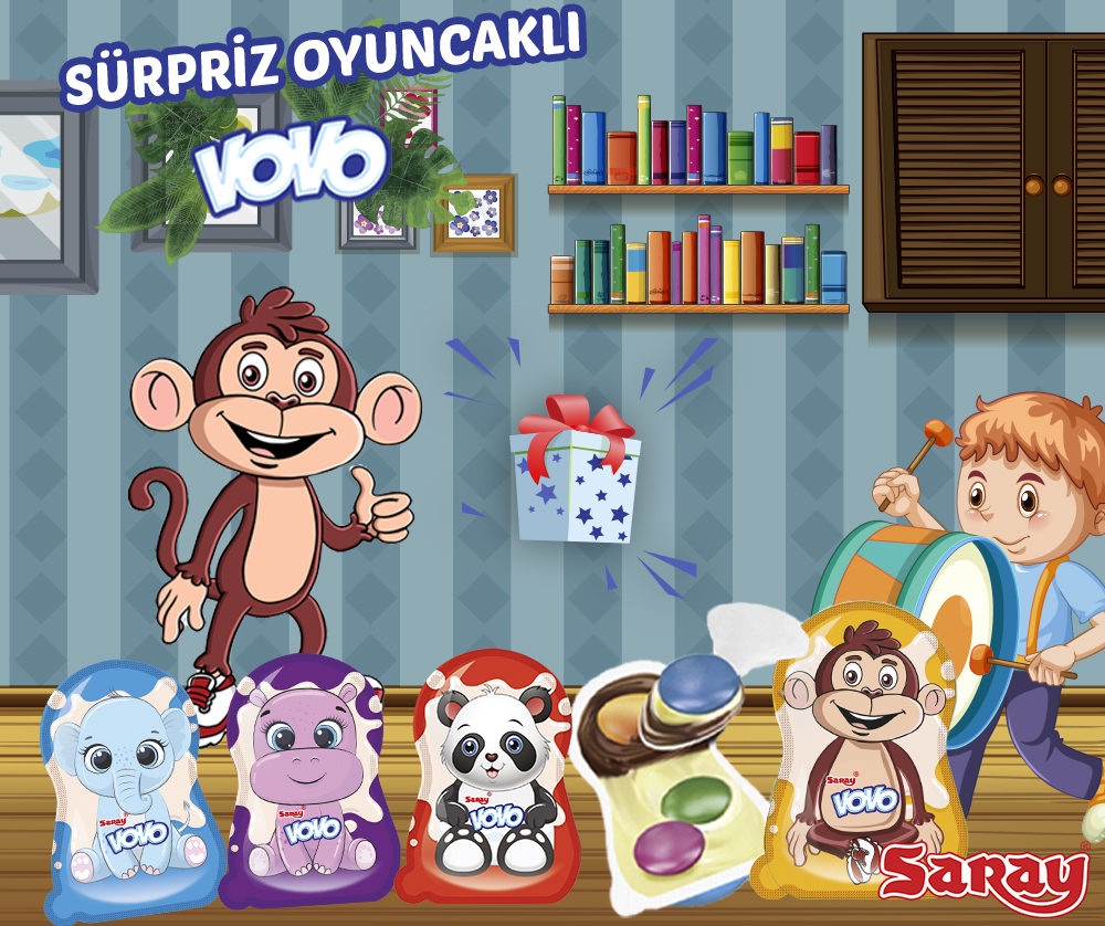 VOVO arkadaşlarıyla oyun oynarken VOVO’nun sürpriz oyuncaklarından neler çıkacağını heyecanla bekliyor 🥰 #Saray #SarayBisküvi #VOVO #SarayVOVO #SürprizOyuncak