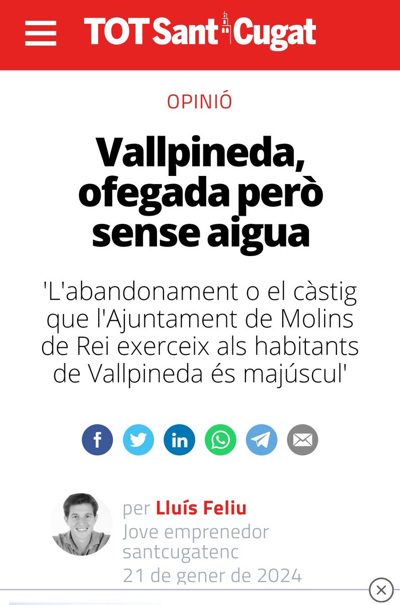 UMolins's tweet photo. La paraula és CÀSTIG. #aiguaDRET  @AjMolinsdeRei @ViuMolinsdeRei @Radiomolins @xavipaz @ercmolins @AraMolins 

https://t.co/d8wXoi9COp https://t.co/9OUDEL9N13