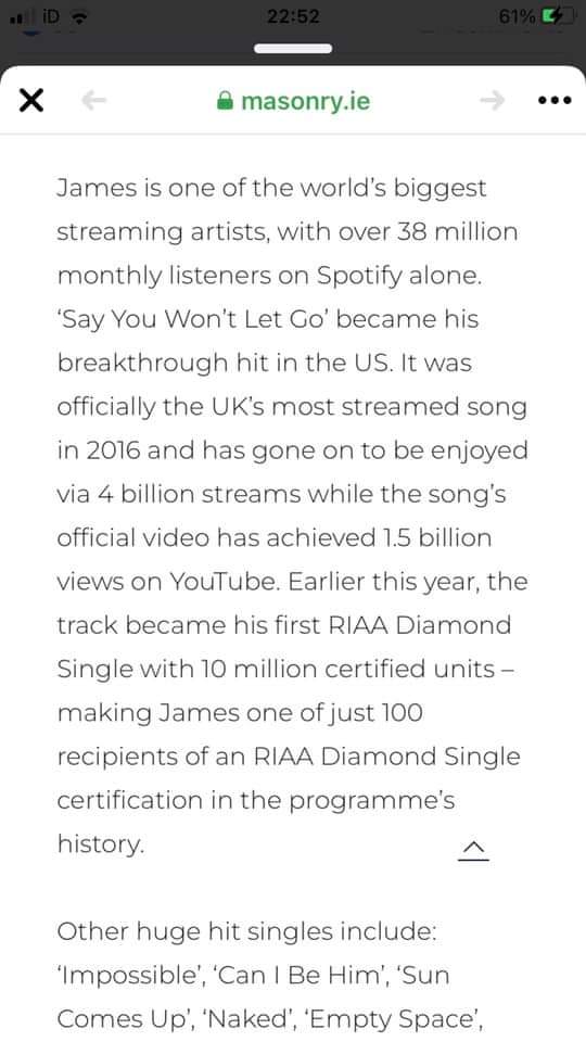 <a href="/BRITAwards/">BRITs</a> 
This man <a href="/JamesArthur23/">James Arthur</a> 
Well and truly deserves a Brit award!
Come on people look at the stats!
How he hasn't won an award before is a mystery.
#Jamesarthurforabritaward