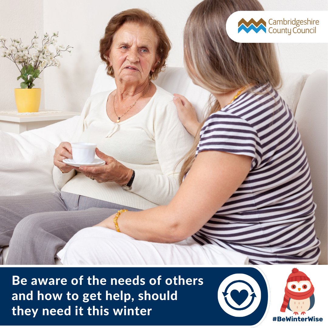 Caring for a vulnerable or older person this winter?

For information and advice to help them stay well through the colder months, visit: gov.uk/government/pub…

#BeWinterWise