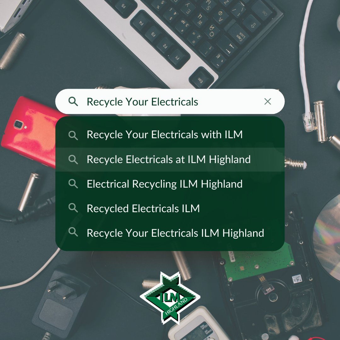 ILMHighland's tweet image. Bag them up and bring them in! 🛍️ 

Search ‘Recycle Your Electricals’ and you'll find ILM Highland as your local drop-off point to ensure your old electricals find a new purpose! 🌐🔄

 #ILMHighlandRecycling