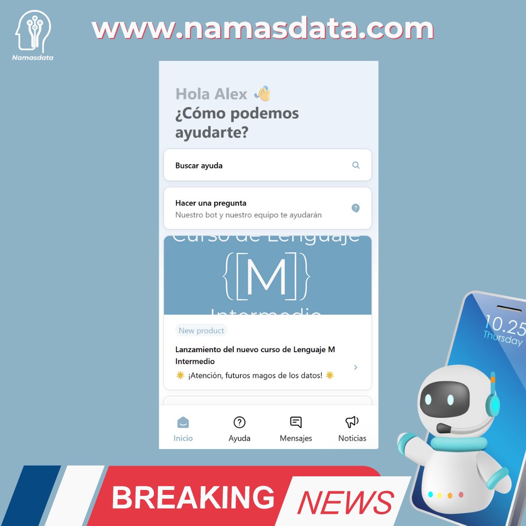 🚀 ¡Lanzamos un bot con IA en NamasData! Ayuda a los estudiantes con sus dudas de datos y mejora con cada interacción. 🤖✨

👉 Pruébalo y entrena al algoritmo. ¡Tu feedback es clave para hacerlo aún más inteligente!