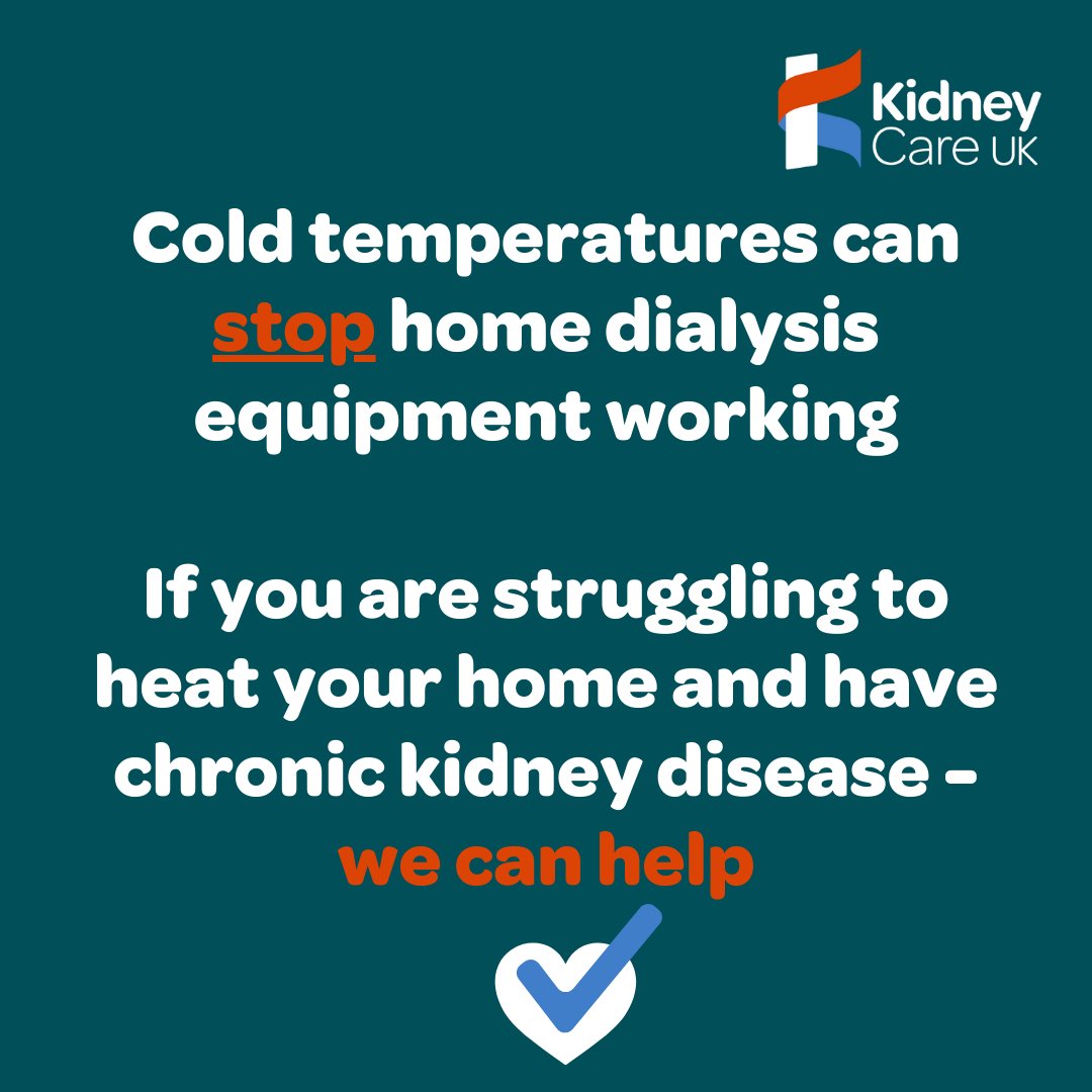 ⚠️ #HomeDialysis machines need to be operated in rooms above a certain temperature. They are sensitive & may not work correctly if the room is too cold. 🌡️ Unfortunately, many people are worried about heating their homes. Find out how we can help: kidneycareuk.org/get-support/