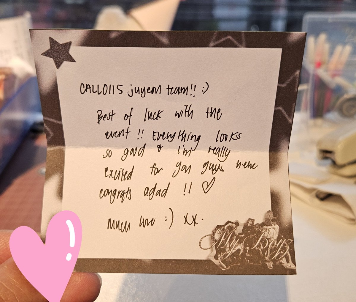 harabeomjji's tweet photo. Thank you, everyone, for sharing your love for Juyeon and @WE_THE_BOYZ with @CALL0115! 🎂

My heart's also happy to have met everyone at @cafe408_ yesterday! You were all so sweet and friendly. 🥹🩷

A big thank you and congratulations to our team! 🎉🫶

♥︎ #CALL0115 #주연 ♥︎ https://t.co/kEaYYrS1lq