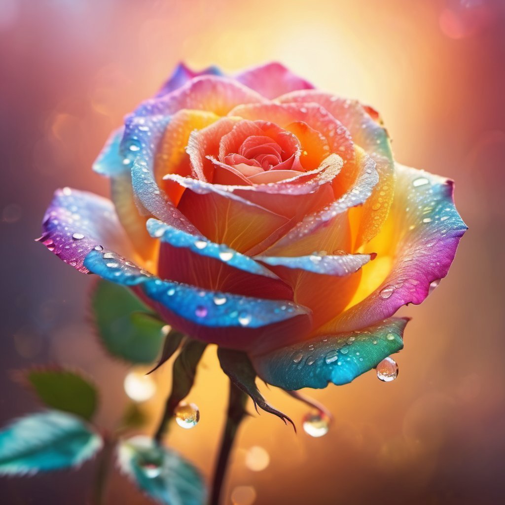 Atomiqx_Tech's tweet photo. Transparent rainbow rose with dew drops (warm tone) (sunlight) (shot from below)

#Rose #atomiqxtechnologies #atomiqx #AIgirl https://t.co/gL4fLyUkDB