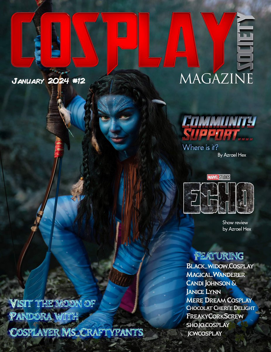 Welcome to Cosplay Society Magazine 2024! Pick up our January issue tomorrow Jan. 21st on our website cosplaysocietymag.com on the cover Cosplayer @ms_craftypants cover photo by @julie_floro makeup by @leesbeautyllc be sure to get yours cosplaysocietymag.com