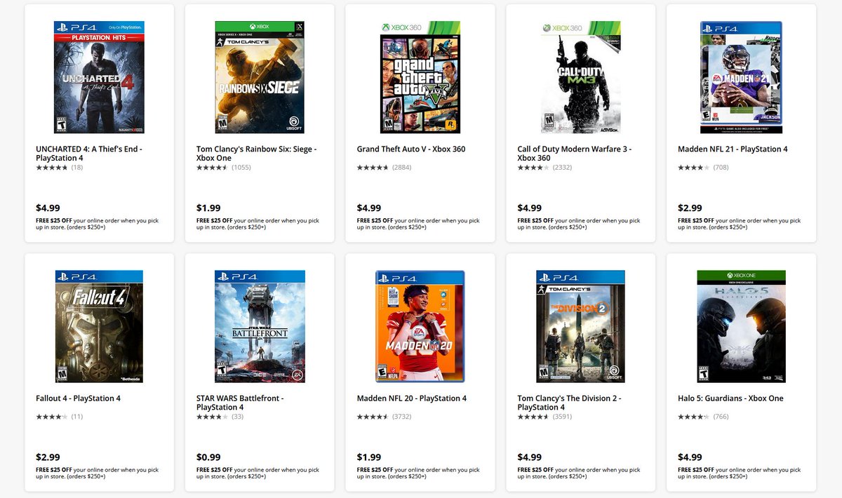 Pre-Owned Games 4 for $10 (Under $5) via GameStop. ow.ly/Ye8C50QsQPl