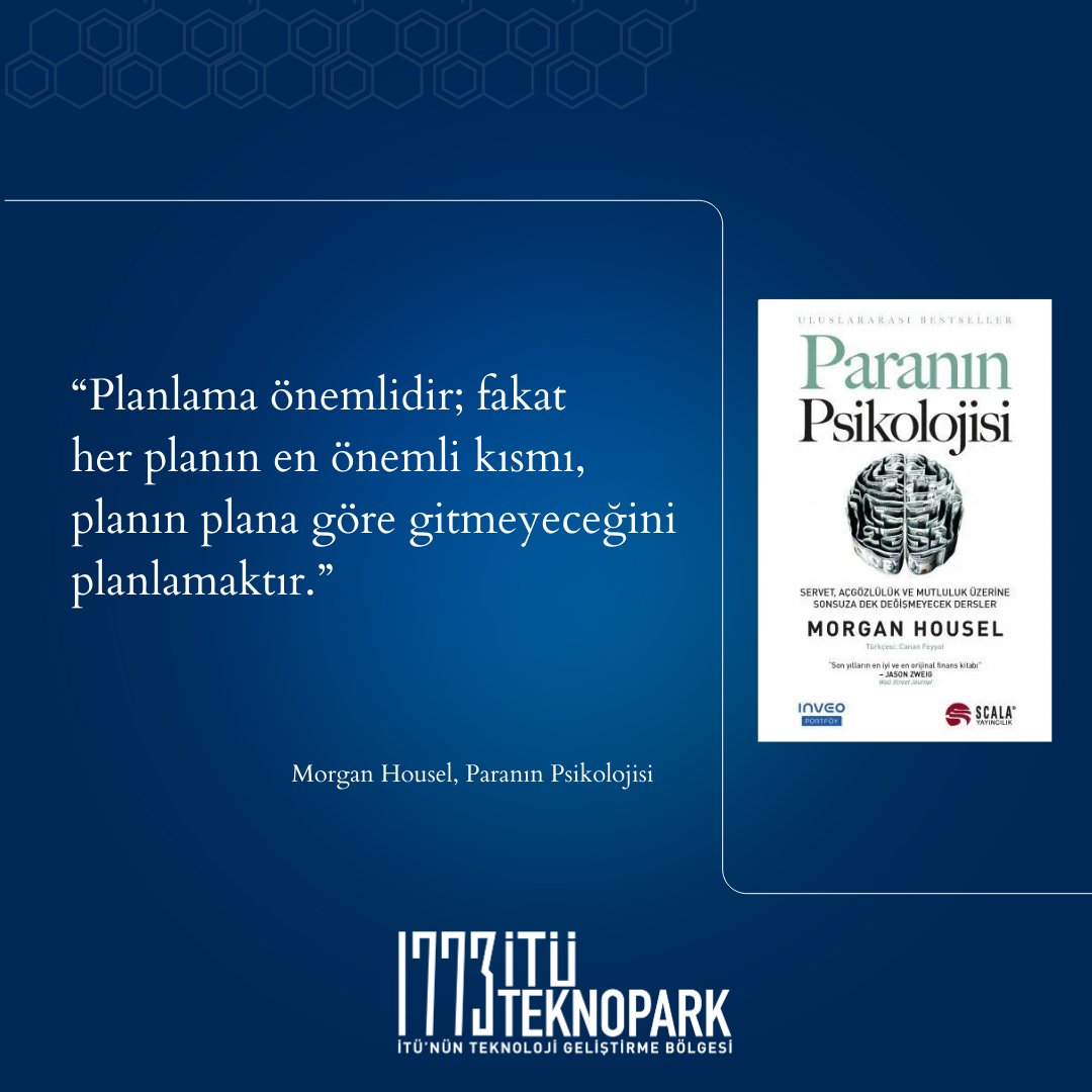 ituteknopark's tweet photo. Morgan Housel'in yatırım, para anlayışı ve ekonomik davranışlar hakkında hazırlanan "Paranın Psikolojisi" adlı kitap; ekonomiye ek olarak genel kültürle ilgili öneriler içermektedir. 📚
Ekonomik bağımsızlık konusuna odaklanan bu kitaba göz atmalısınız.📖📈#ituteknopark #housel https://t.co/fQdgrE7DG6