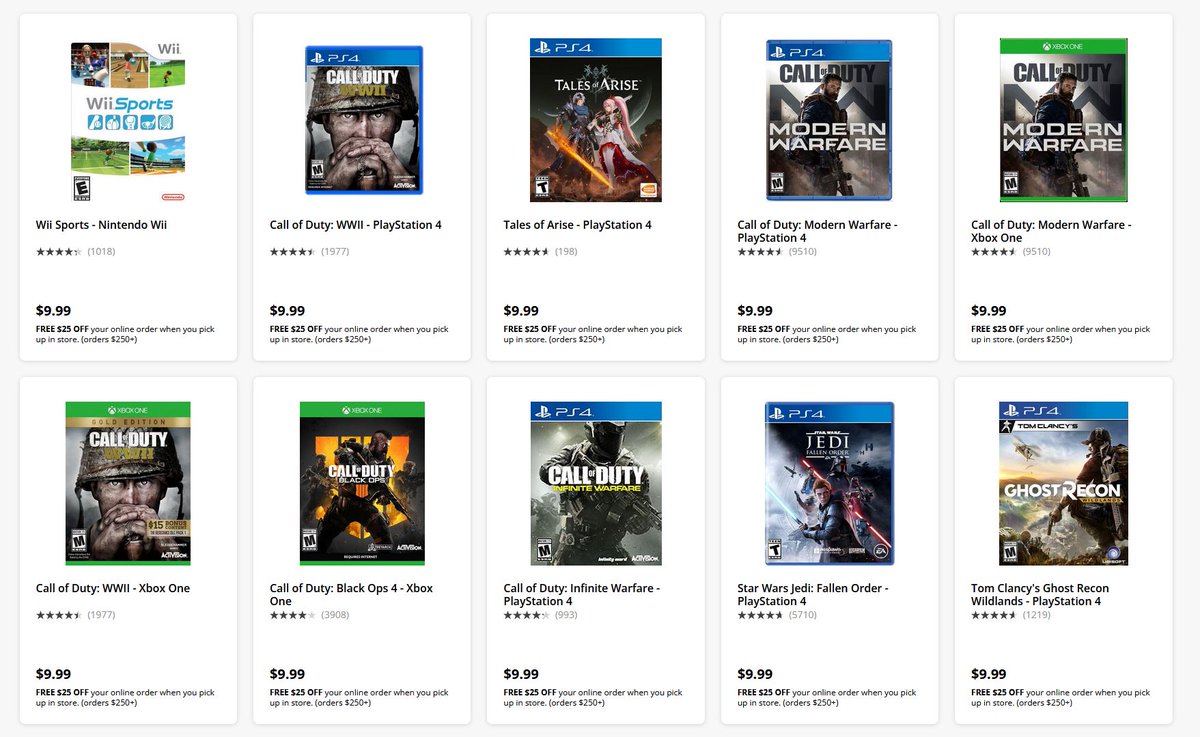 Pre-Owned Games 4 for $20 (Under $10) via GameStop. ow.ly/35QN50QsQPr