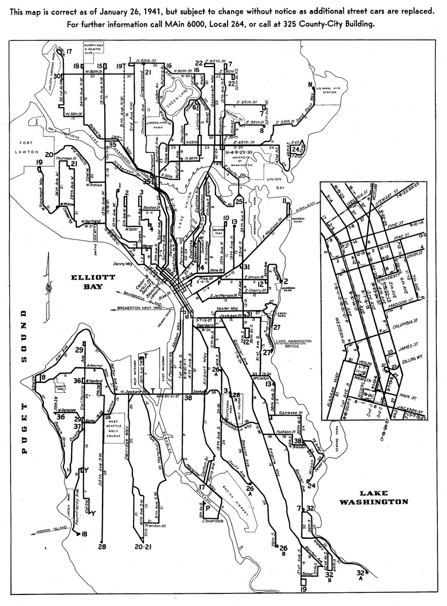 GordonOfSeattle's tweet photo. Seattle's streetcar systems in 1896, 1941, and today. https://t.co/dGPibq90yA