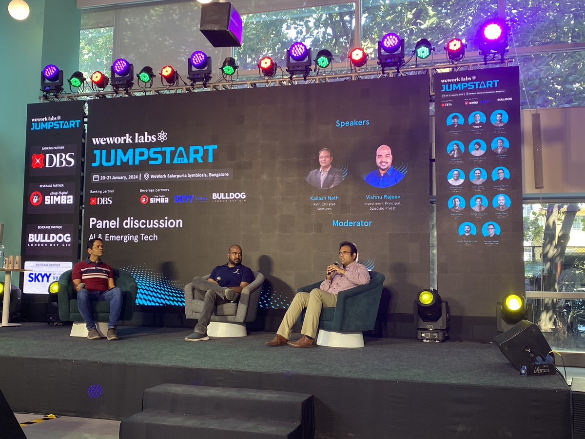 Rohit Kumar🇮🇳 (@rohit_bond007) on Twitter photo Day 2 #jumpstart2024 Panel discussion on AI And EmergingTech!
<a href="/WeWorkIndia/">WeWork India</a> #startuplife #startup Day 2 #jumpstart2024 Panel discussion on AI And EmergingTech!
<a href="/WeWorkIndia/">WeWork India</a> #startuplife #startup