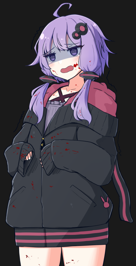 結月ゆかり 「サスペンスやホラーなどで使える赤ペンキパーツも入れてみました。ゆかりさんの立ち絵」|木屑@デザフェスvol.57【両日 G-141】東京ビッグサイト南ホール 5/20-21のイラスト
