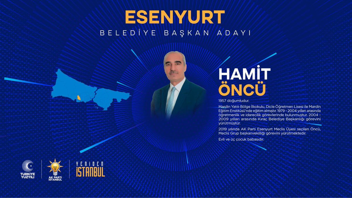 Esenyurt Belediye Başkan  adayımız Hamit ÖNCÜ Hocama çıkmış olduğu bu yolda başarılar diliyorum. Esenyurt için hayırlı uğurlu olsun. 

<a href="/hamit_oncu/">Hamit ÖNCÜ</a> <a href="/harunozer_/">Harun Özer</a>