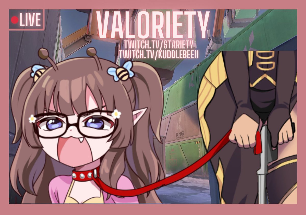 stariety's tweet photo. 🔴LIVE🔴

#beeiety strikes again! 

⭐ https://t.co/ZJDR31PJlx 🚀

#stariety #vtuber #valorant https://t.co/mp0ZHSbNev