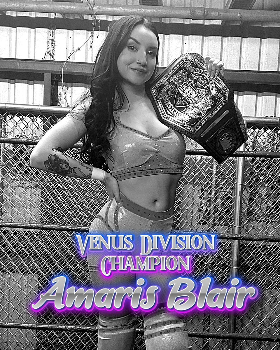 AllFuryPro's tweet image. Congrats to the inaugural Venus Division champion, “Glamorous” Amaris Blair!

#AFPW #GunsBlazing #AllFuryProWrestling