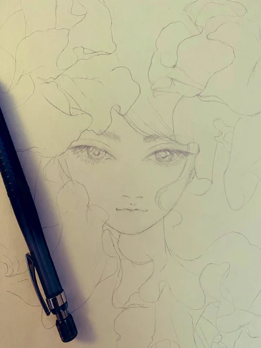 手直ししつつ…#途中絵#wip#アナログ絵 