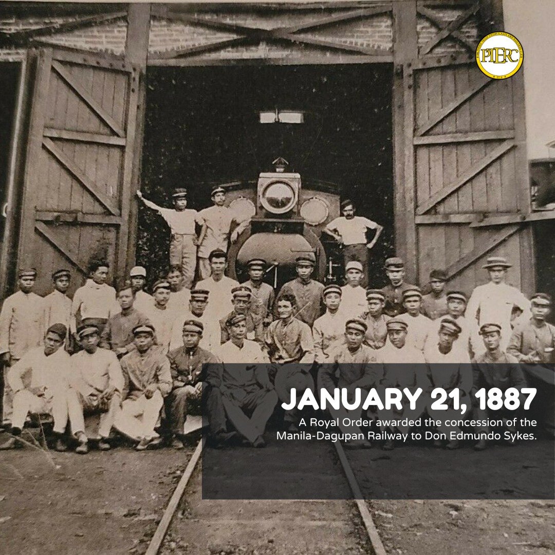 A #Throwback moment from 1887 when Don Edmundo Sykes was granted the royal concession for the Manila-Dagupan Railway on January 21st. History in motion!

#RailwayLegacy #ManilaDagupanRailway #HistoricalMilestones #PNR #RailHeritage #DOTrPH