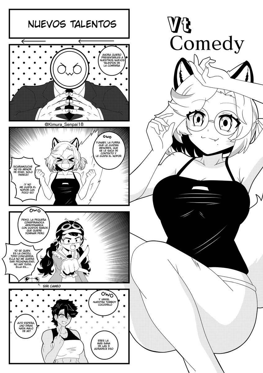 Hao_soy_Tao's tweet photo. Nuevo capitulo de #Vtcomedy, esta vez protagonizado por las 3 nuevas integrantes de OWOZU, y como ustedes votaron esta vez #FunabyVT es la que protagoniza la portada, espero les guste #Peikasso #VanyArt #FubyArt #owozu #owozuart #yonkoma https://t.co/gJZA9cNZNe