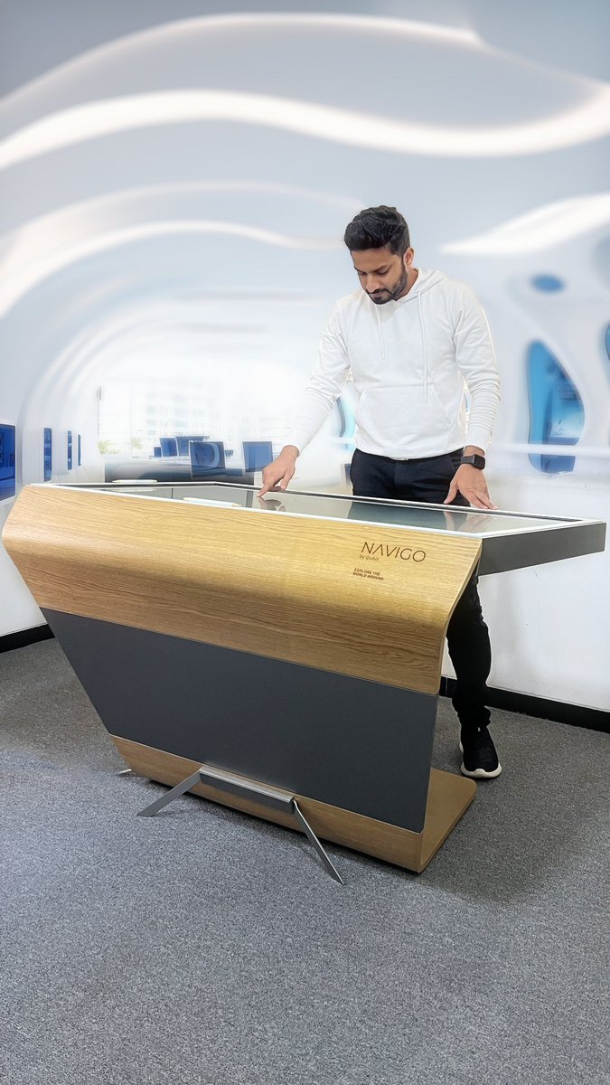 Qubit_India's tweet photo. NAVIGO is one of our flagship tech products. 
We meticulously designed the Navigo Kiosk to enhance the client’s sales experience with its modern and captivating features.
@ajayparge @Vickramh1 @darshanshelar21 https://t.co/ttEHdAcVAU