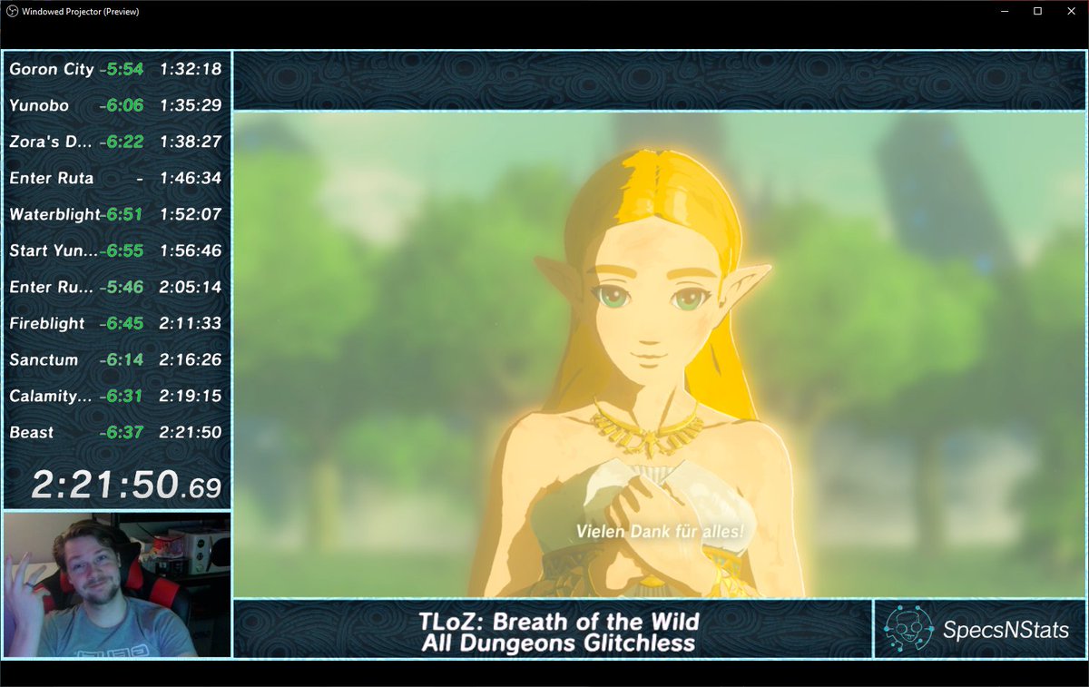 specsnstats's tweet photo. BotW All Dungeons Glitchess in 2:21:50. Yunobo lost me over a minute, but still a solid run! going for the sub 2:20 next! https://t.co/YfQ3t5L6iv
