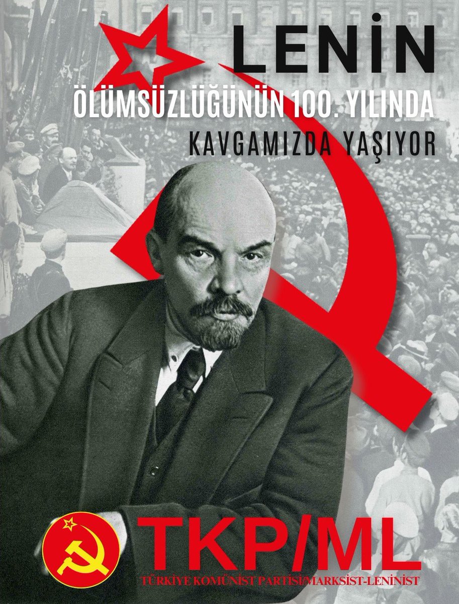 TKPML1972's tweet photo. Enternasyonal proletaryanın ustalarından Lenin mücadelemizde yaşıyor.
Ölümsüzlüğünün 100. yılında şan olsun buzu kırıp yolu açan Lenin’e!

#Lenin100 
#Lenin https://t.co/ZcGy2aonCH