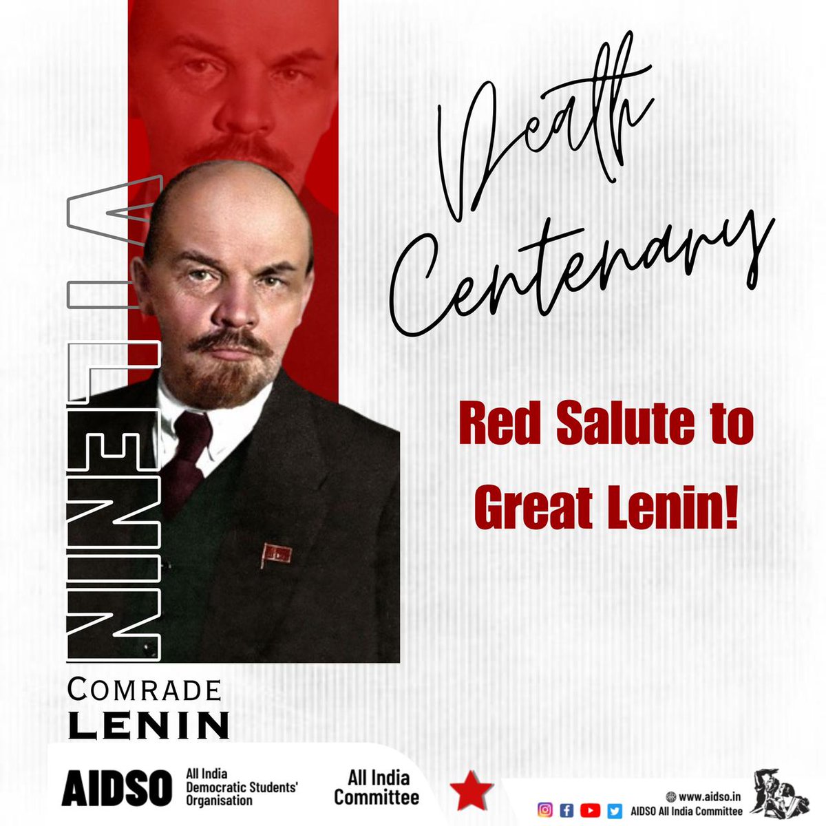 #RedSalute
#V.I.Lenin
#AIDSO_AIC