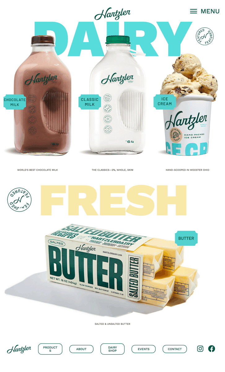 Discover a beautiful #WordPress website: Hartzler Dairy beautifulpress.net/website/hartzl… #FoodDrink
