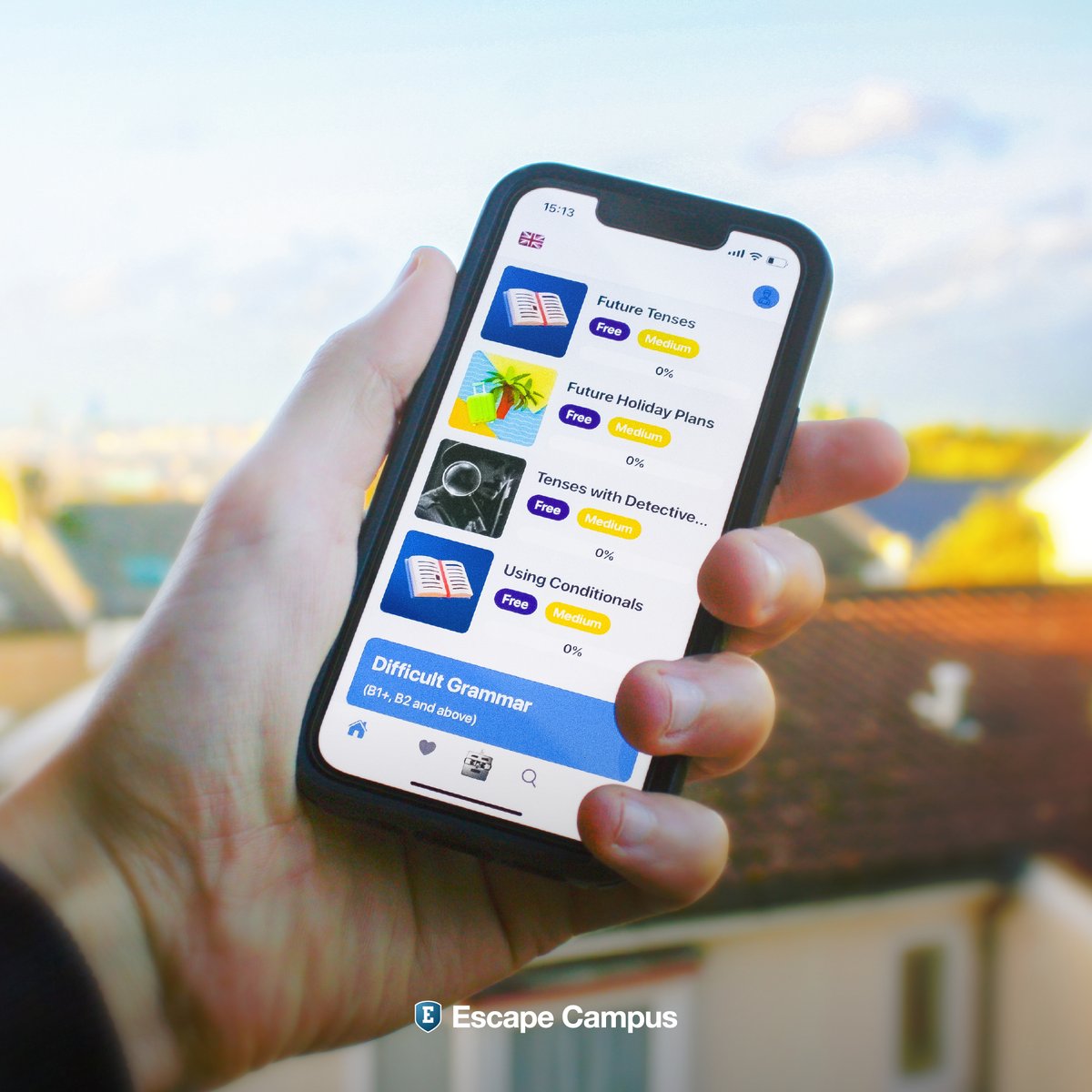 EscapeCampusUk's tweet image. This January, why not take the leap and learn English?🇬🇧

Click the link to download the Escape App 👇 
bit.ly/escapecampusapp 

#EscapeCampus #LearnEnglishAnywhere
