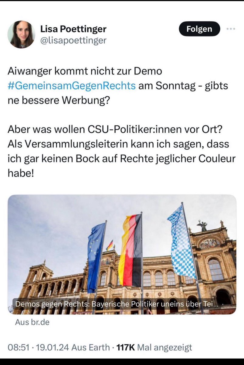 Nicht wenigen geht es nicht um den Kampf gegen die AfD, sondern in Wahrheit um den Kampf gegen alles, was nicht Rotgrün ist. Was diese Leute dabei übersehen: Wenn die AfD im Grunde schon bei der CSU beginnt, dann ist die AfD eine ganz normale Partei. Warum dann die Aufregung?