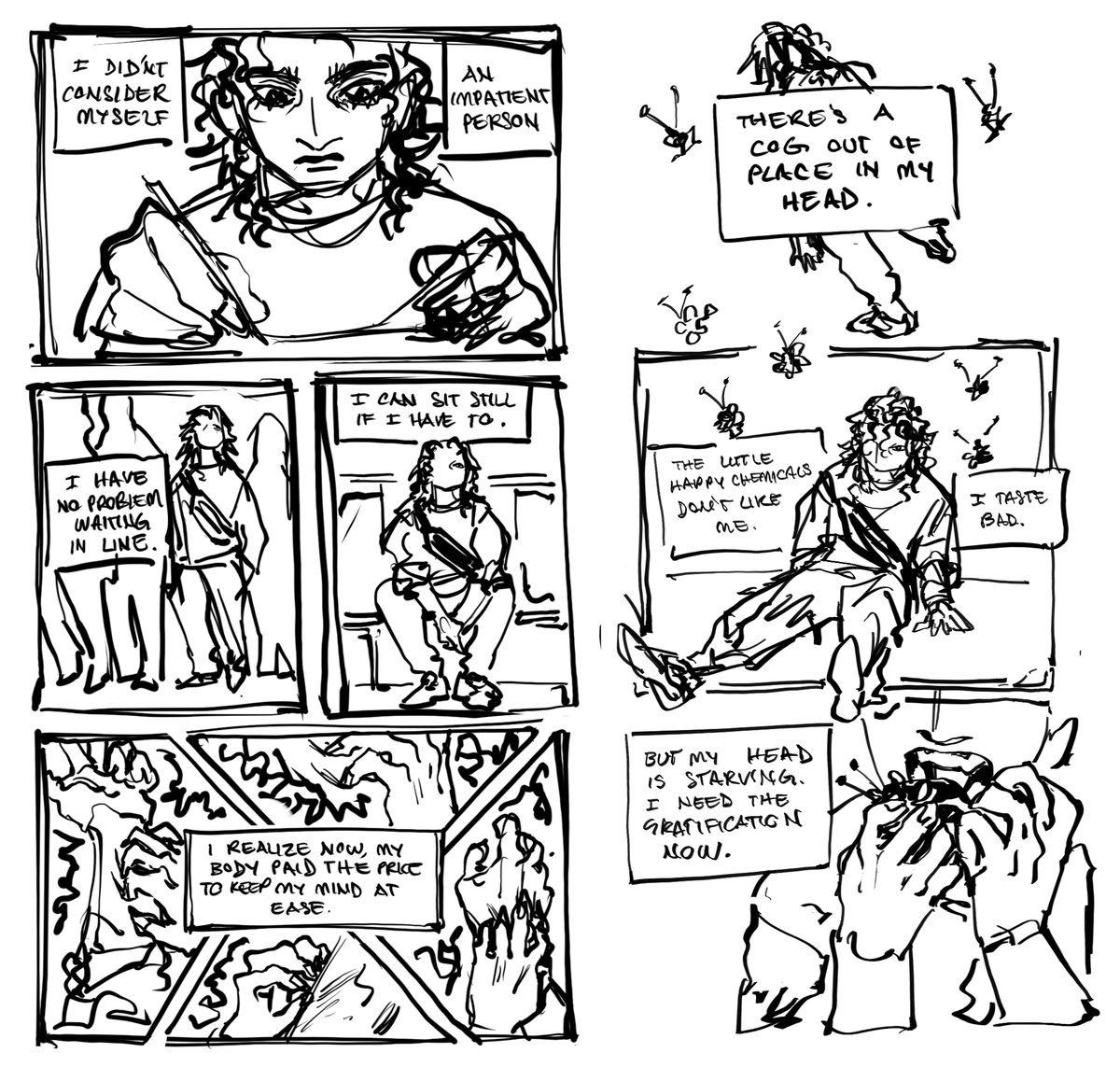 CW Mental health, addiction, self harm, poorly made cliche comics about feelings (1/3) 